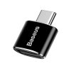 Adaptér BASEUS Micro USB / Micro USB typ C - čierny