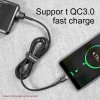 BASEUS kabel USB Cafule Typ C 2A 3 metry šedo-černý CATKLF-UG1