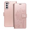 Púzdro Forcell MEZZO Book SAMSUNG Galaxy S21 Plus strom zlato růžové