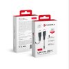 Odolný kábel FORCELL Carbon USB-C na USB-C, 3.0QC/PD60W, 1m, čierny, CB-02C