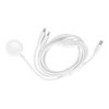 Nabíjací kábel 3v1, USB-C > Lightning/ Lightning/ Apple Watch 3W, 1.2m, biely, C3168