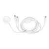Nabíjací kábel 3v1, USB-C > USB-C/ Lightning/ Apple Watch 3W,  1.2m, biely, C3169