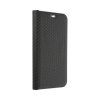 Puzdro LUNA Book Carbon pre iPhone XR (") čierne