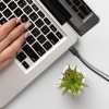 FORCELL nabíjací kábel USB-C > USB-C QC4.0 5A/20V PD100W E-mark/ 4K/ Thunderbolt/ 20Gbit/s 1m čierny C391