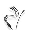 Kábel 4v1 USB-A / USB-C > microUSB / Lightning / USB-C 100W 1.2 m modrý CASS030103