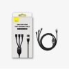 Kábel 4v1 USB-A / USB-C > microUSB / Lightning / USB-C 100W 1.2 m modrý CASS030103