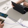 Kábel 4v1 USB-A/ USB-C > microUSB/ Lightning/ USB-C 100W 1.2 m fialový CASS030105