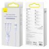 Kábel 4v1 USB-A/ USB-C > microUSB/ Lightning/ USB-C 100W 1.2 m fialový CASS030105