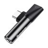 BASEUS audio adaptér USB-C na jack 3,5 mm + USB-C čierny CATL41-01