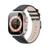 DUX DUCIS YS - kožený remienok pre Apple Watch 42/44/45/49 mm čierny