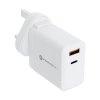 Cestovná nabíjačka FORCELL 3v1 s USB-C a USB-A 3A 45W PD a QC 4.0 s vymeniteľnými zástrčkami
