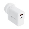 Cestovná nabíjačka FORCELL 3v1 s USB-C a USB-A 3A 45W PD a QC 4.0 s vymeniteľnými zástrčkami