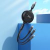 HOCO kábel USB 3v1 Lightning + microUSB + USB-C 2A X75 čierny