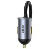 Viacportová nabíjačka do auta BASEUS Fast Charge 120W 2x USB 2x USB--C šedá CCBT-A0G