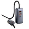 Viacportová nabíjačka do auta BASEUS Fast Charge 120W 2x USB 2x USB--C šedá CCBT-A0G