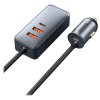 Viacportová nabíjačka do auta BASEUS Fast Charge 120W 2x USB 2x USB--C šedá CCBT-A0G