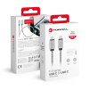 Kovový kábel FORCELL USB-C na USB-C QC4.0 5A/20V PD100W E-mark 1m strieborný (C239)