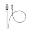 Kovový kábel FORCELL USB-A na Lightning 2,4A 12W 1m strieborný (C236)