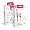 Kovový kábel FORCELL USB-A na Lightning 2,4A 12W 1m strieborný (C236)