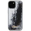 Originálne puzdro GUESS pre IPHONE 13 / 14 / 15 GUHCP15SPSFDGSS (Sequin Script Metal) strieborné