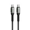Ultra výkonný nabíjací kábel USB-C na USB-C QC4.0 PD 5A 240W Cafule 1,2 m čierna FORCELL F-ENERGY C263