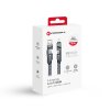 Nabíjací kábel kábel 4v1 FORCELL F-ENERGY USB-C / USB-A na USB-C / Lightning QC PD 3A 60W 1m chróm C241
