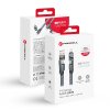 Nabíjací kábel kábel 4v1 FORCELL F-ENERGY USB-C / USB-A na USB-C / Lightning QC PD 3A 60W 1m chróm C241