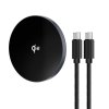 MagSafe nabíjačka FORCELL F-ENERGY Smart Charge Qi2 15 W so 150 cm odpojiteľným káblom strieborná