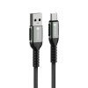 Nabíjací kábel FORCELL F-ENERGY USB-A na USB-C QC3.0 3A 66W 3 m čierny (C256 )