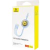 Nabíjací, navíjací kábel BASEUS 3v1 USB-A na Micro USB / Lightning / USB-C 1,1m modrá farba (CB000063)