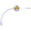 Nabíjací, navíjací kábel BASEUS 3v1 USB-A na Micro USB / Lightning / USB-C 1,1m fialová farba (CB000063)