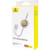 Nabíjací, navíjací kábel BASEUS 3v1 USB-A na Micro USB / Lightning / USB-C 1,1m fialová farba (CB000063)