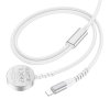Nabíjací kábel HOCO 2v1 USB-C na Lightning + Apple Watch 1,2m biela farba (PD QC 3A CW54)