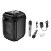 Bluetooth reproduktor HOCO + 2 x bezdrôtový mikrofón HA13 čierna farba