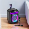 Bluetooth reproduktor HOCO + 2 x bezdrôtový mikrofón HA13 čierna farba