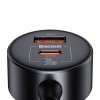 Nabíjačka do auta BASEUS, USB-A + USB-C + 2 x zapaľovač cigariet, čierna farba (PD 5A 30W C00455300121-00)