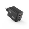 Cestovná nabíjačka BLUE STAR GaN 4A 65W 2 x USB-C + USB-A (PD QC4.0 VT-43), čierna farba