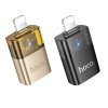 Adaptér HOCO OTG USB-A na Lightning, čierny transparentný (UA36)