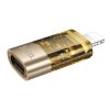 Adaptér HOCO OTG Lightning na USB-C, transparentný zlatý (UA36A)