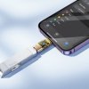 Adaptér HOCO OTG Lightning na USB-C, transparentný zlatý (UA36A)