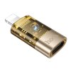 Adaptér HOCO OTG Lightning na USB-C, transparentný zlatý (UA36A)