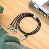 HOCO kábel 3v1 USB-A na Lightning / Micro USB / USB-C 2,4A X102 1 m čierny