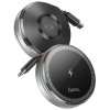 Bezdrôtová nabíjačka HOCO s navíjacím káblom USB-C kompatibilná s MagSafe a hodinkami APPLE Watch 15W CQ18 strieborná