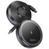 Bezdrôtová nabíjačka HOCO s navíjacím  káblom USB-C kompatibilná s MagSafe a hodinkami APPLE Watch 15W CQ18, kovovo sivá