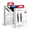 Kábel FORCELL F-ENERGY C263 USB-C na typ C QC4.0 PD 5A 240W Cafule 2 m čierny