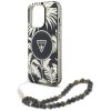 GUESS pre IPHONE 16 Pro Max s MagSafe GUHMP16XHPCTPLSK (IML Palm Trees Triangle W/ Pearl Strap) čierne