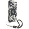 GUESS pre IPHONE 16 Pro Max s MagSafe GUHMP16XHPCTPLSK (IML Palm Trees Triangle W/ Pearl Strap) čierne