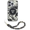 GUESS pre IPHONE 16 Pro Max s MagSafe GUHMP16XHPCTPLSK (IML Palm Trees Triangle W/ Pearl Strap) čierne