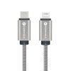 FORCELL F-ENERGY Kovový kábel C238 USB-C na Lightning PD 3A 27W 2 m strieborný