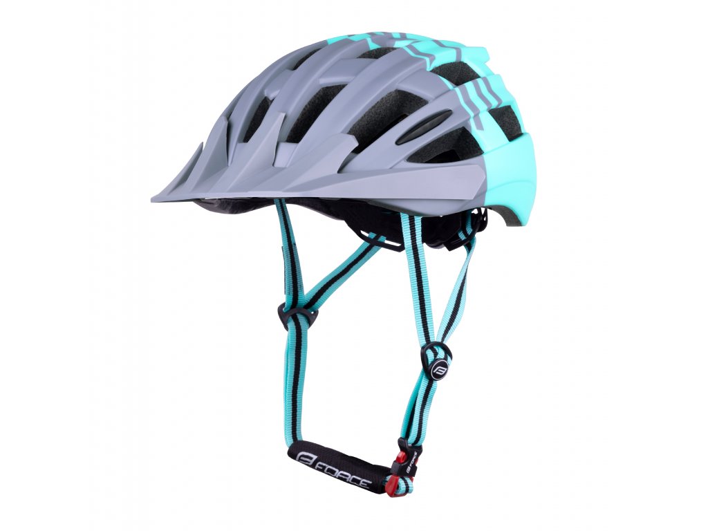 Cyklistická helma Force CORELLA MTB, šedo-tyrkysová | Cyklo obchod | Force  Shop Praha